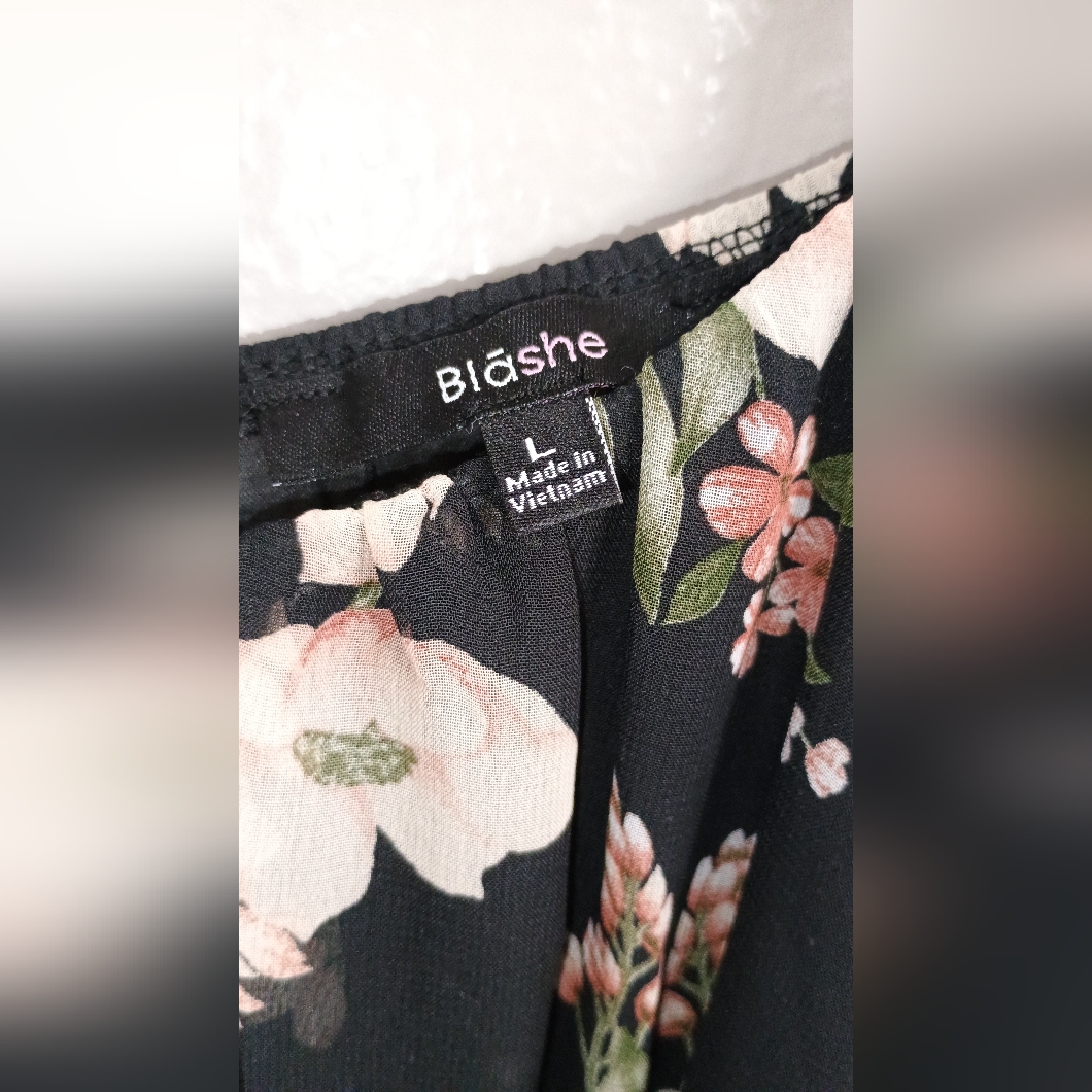 Blashe Black Floral Top